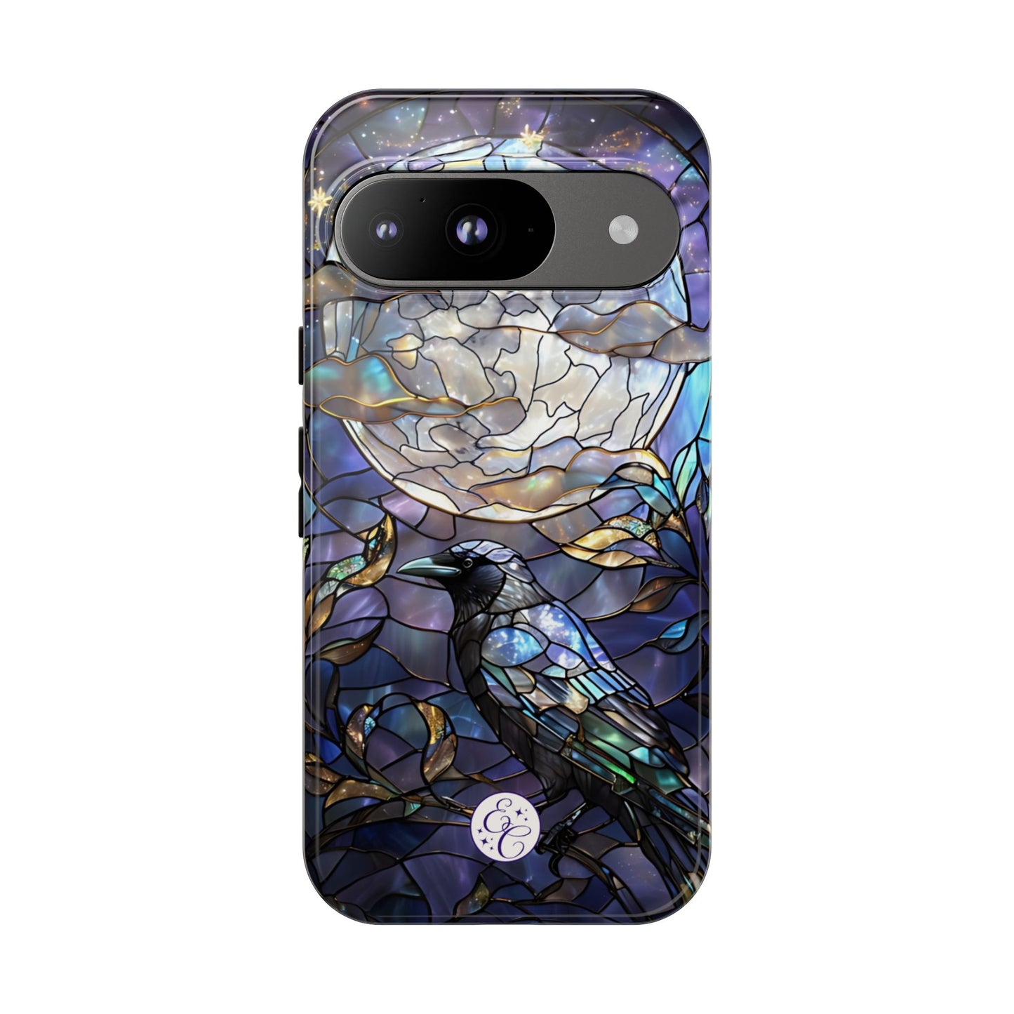 Stained Glass Raven Tough Phone Case