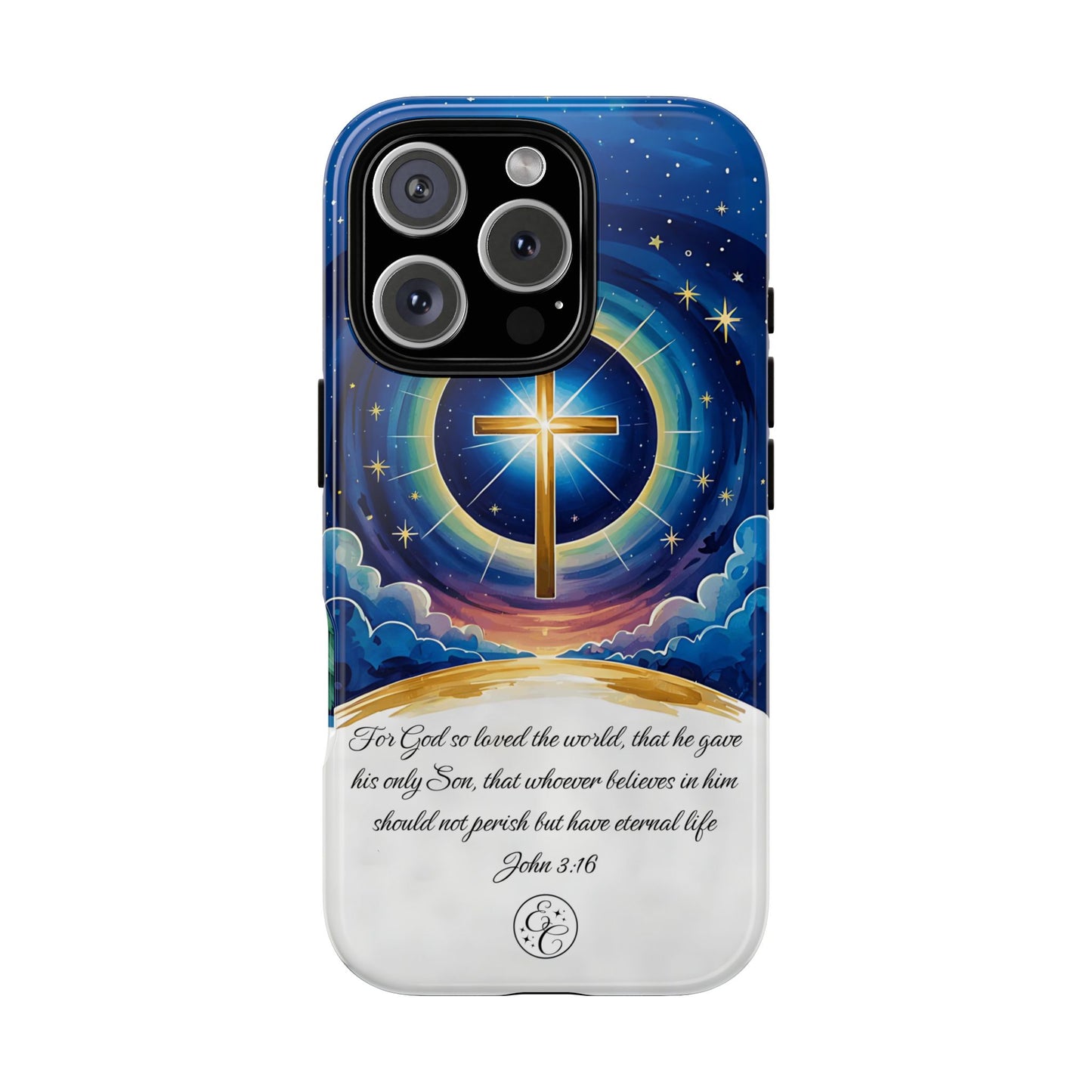 Celestial Cross - John 3:16 Tough Phone Case