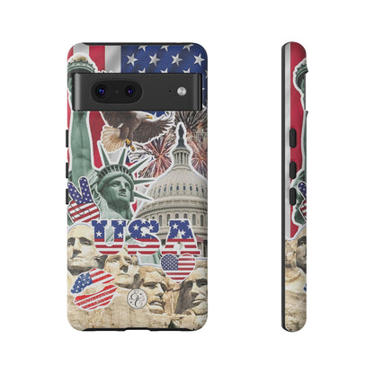 Patriotic USA Collage Tough Phone Case