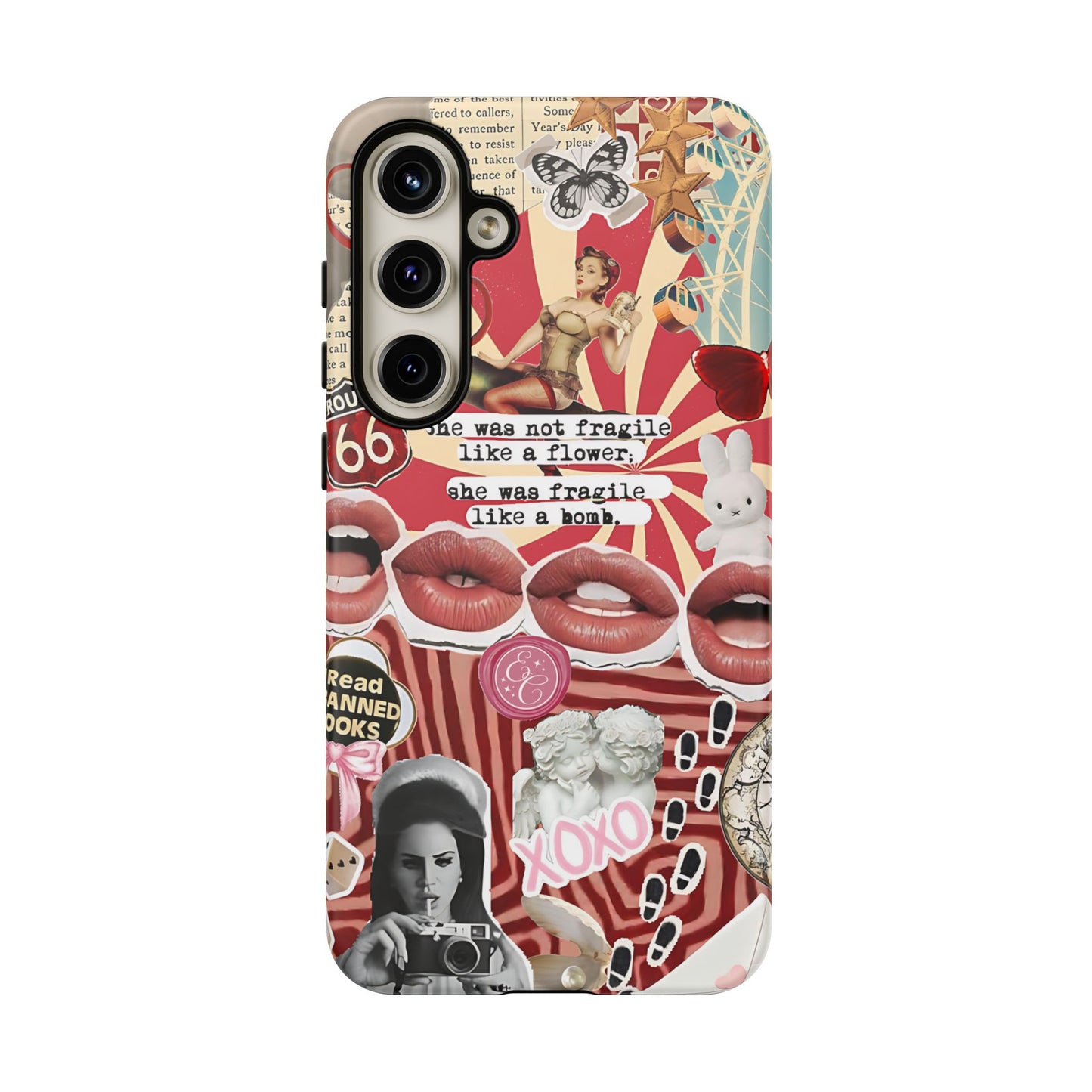 Retro Feminist Collage Tough Phone Case