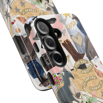 Equestrian Cowgirl Collage Tough Phone Case