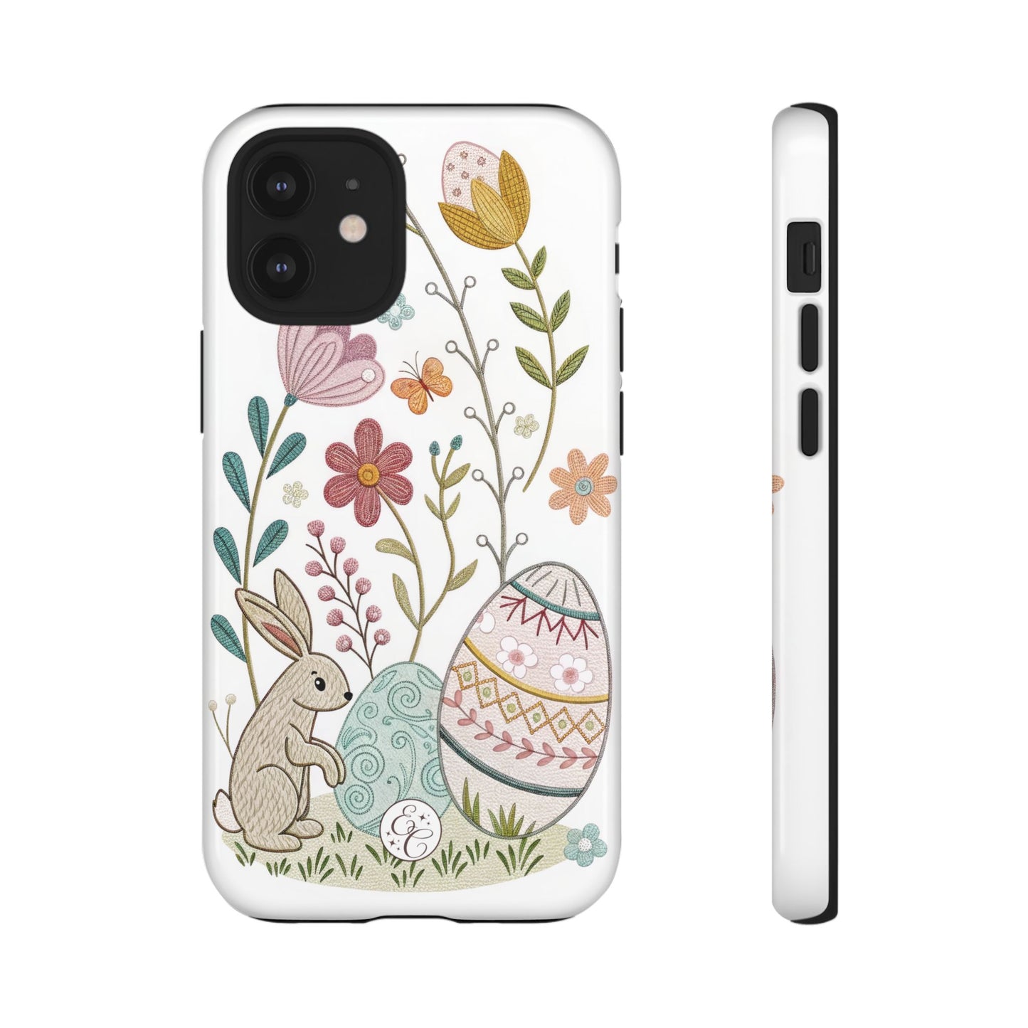 Bunny & Easter Egg Floral Tough Phone Case