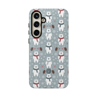 Cute Polar Bear Pattern Tough Phone Case