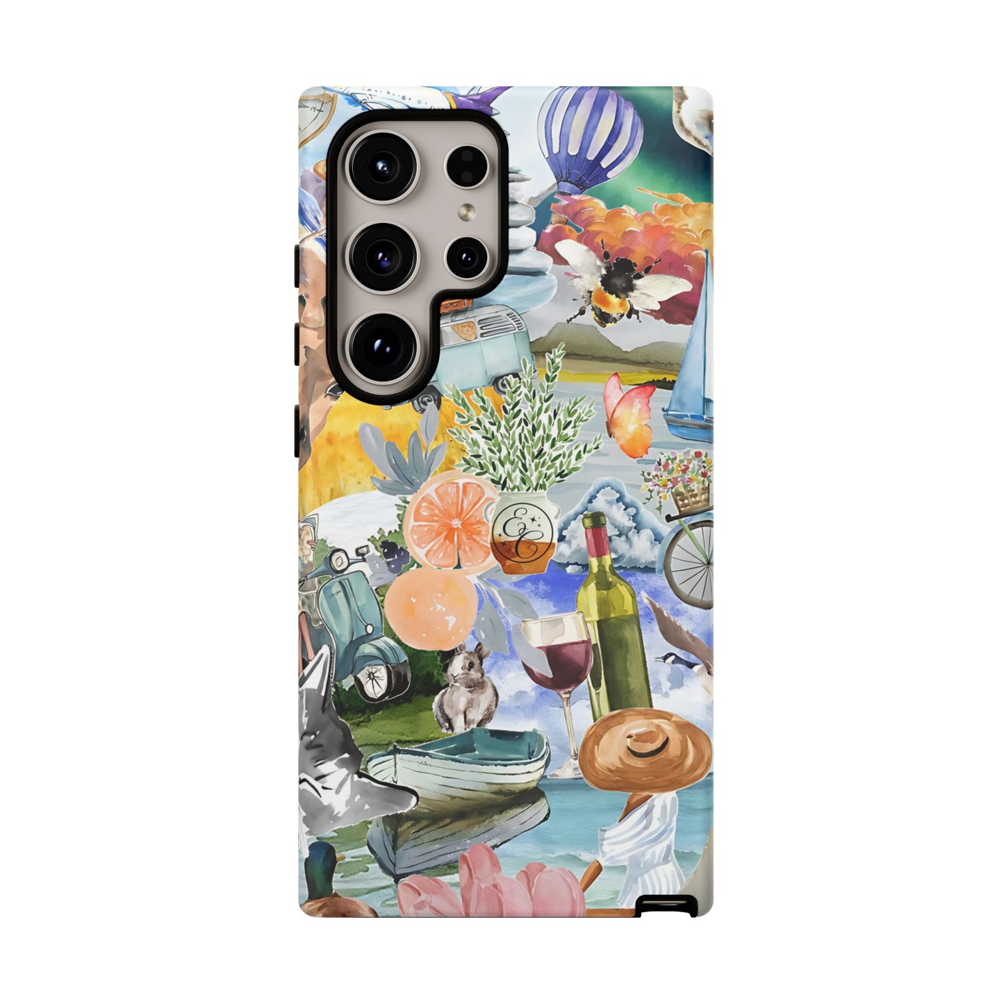 Vintage Travel Collage Tough Phone Case