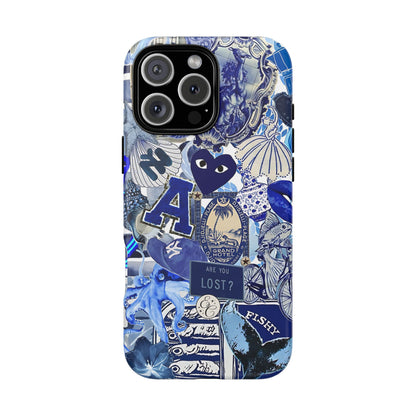 Blue Collage Tough Phone Case