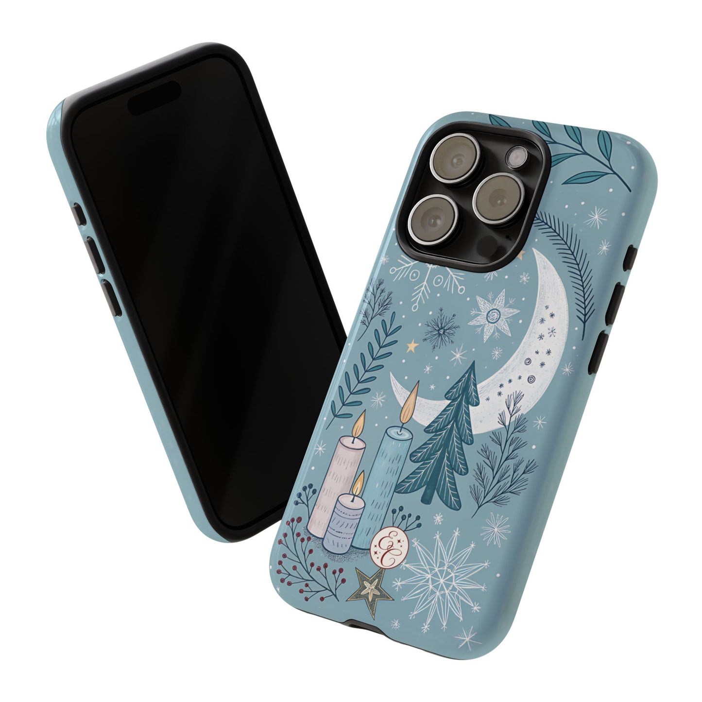 Winter Moon & Candles Tough Phone Case
