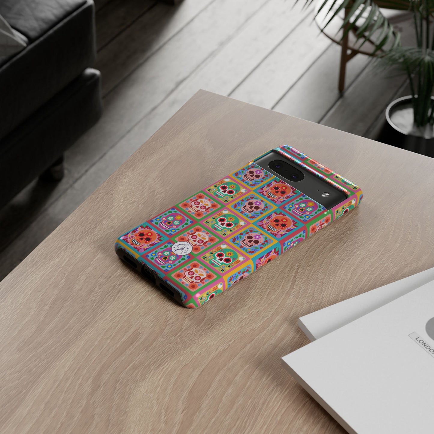 Colorful Sugar Skull Pattern Tough Phone Case