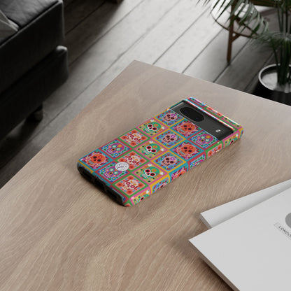 Colorful Sugar Skull Pattern Tough Phone Case