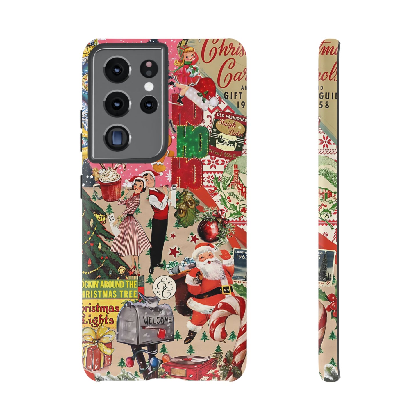 Vintage Christmas Collage Tough Phone Case