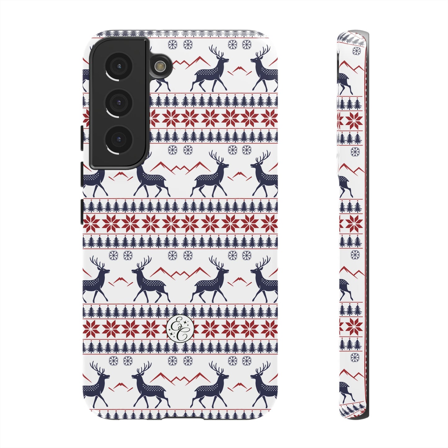 Christmas Reindeer Pattern Tough Phone Case