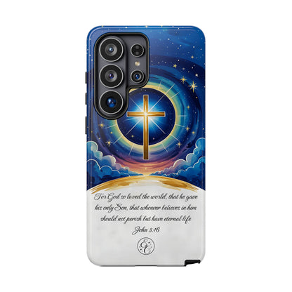 Celestial Cross - John 3:16 Tough Phone Case