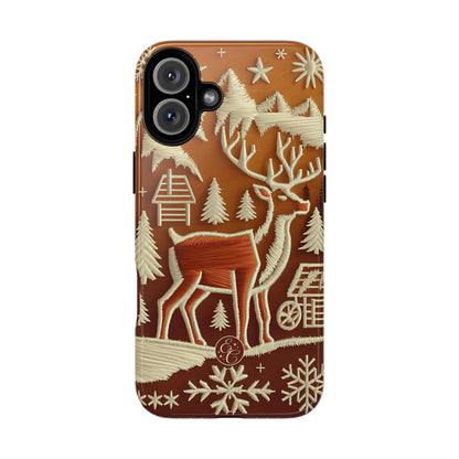 Rustic Reindeer Christmas Phone Case
