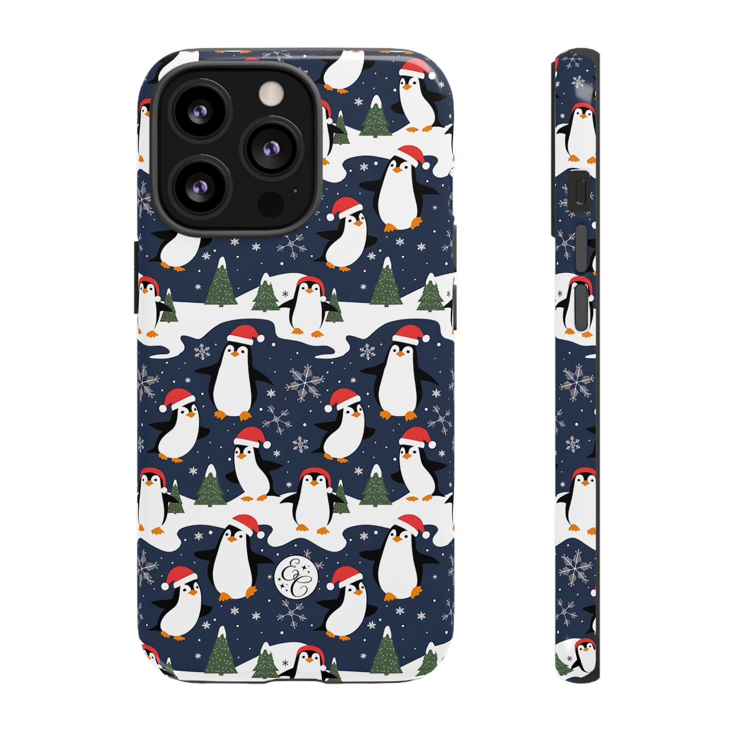 Cute Penguin Christmas Pattern Tough Phone Case