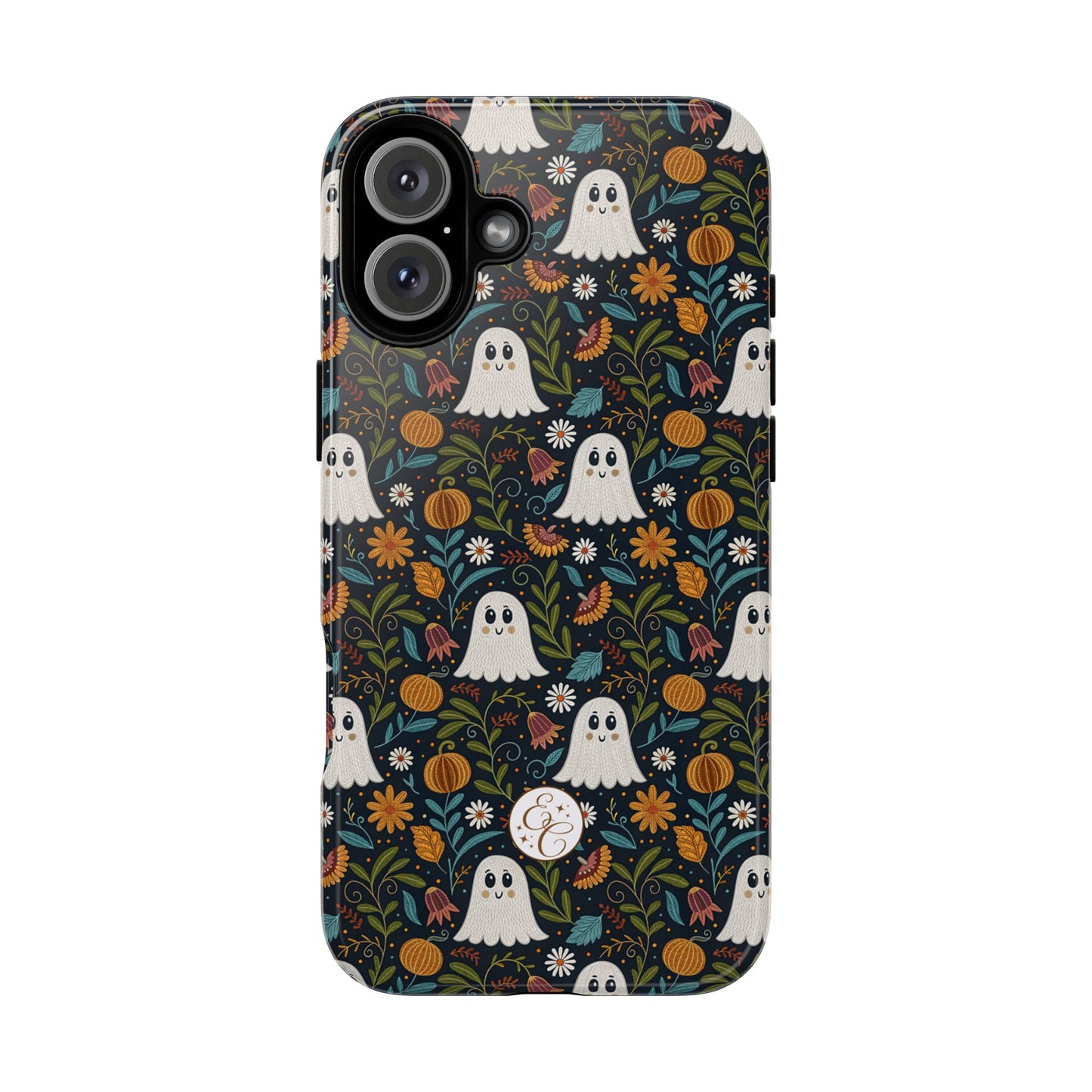 Boho Halloween Ghost Pattern Tough Phone Case