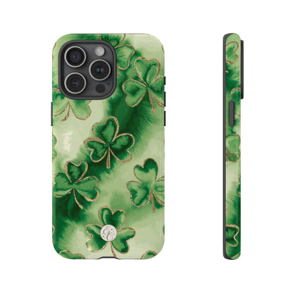 Shamrock Watercolor Pattern Tough Phone Case