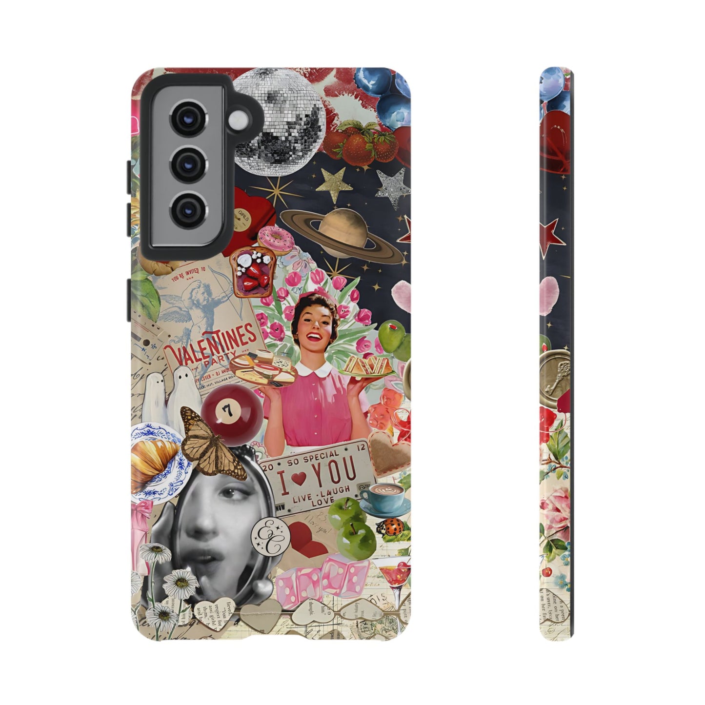 Retro Aesthetic Collage Art Tough Phone Case