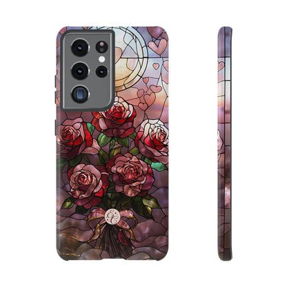 Bouquet of Roses Stained Glass Tough Phone Case