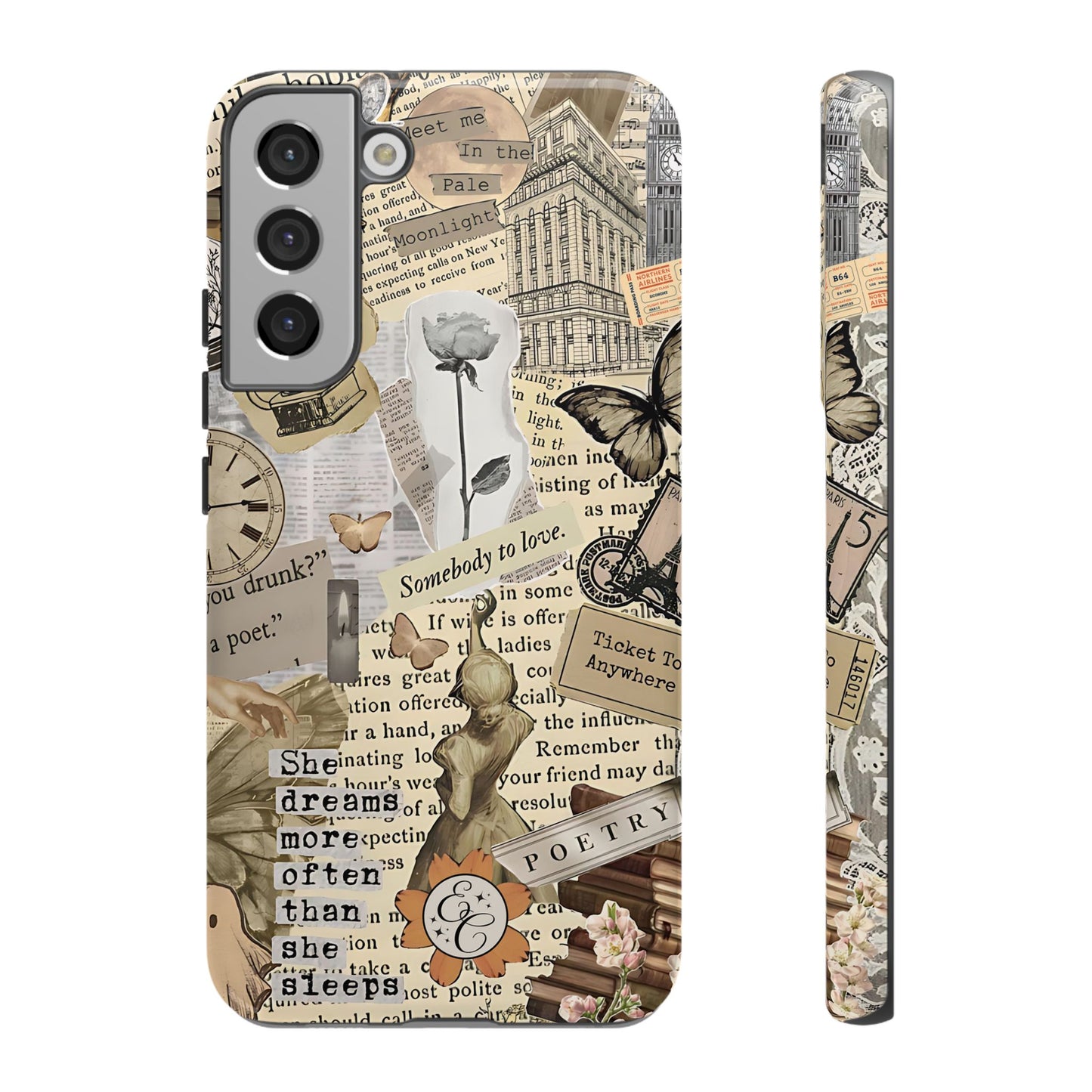 Library Romance Collage Tough Phone Case