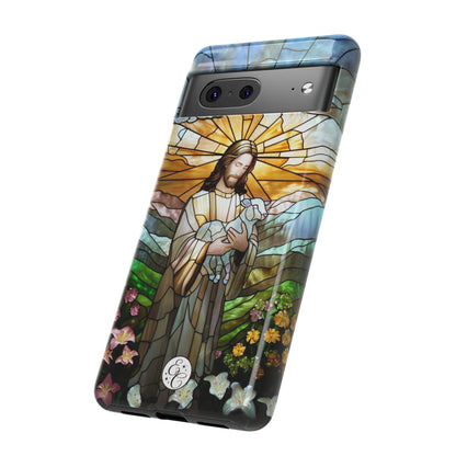 Jesus Holding a Lamb Stained Glass Tough Phone Case