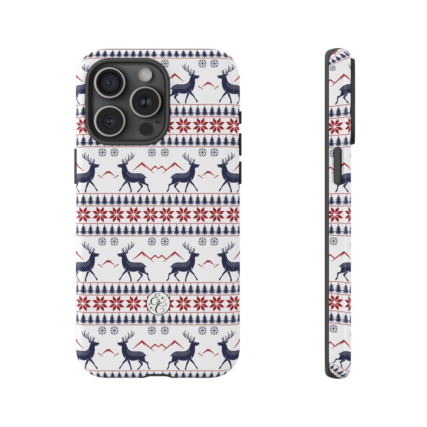 Christmas Reindeer Pattern Tough Phone Case