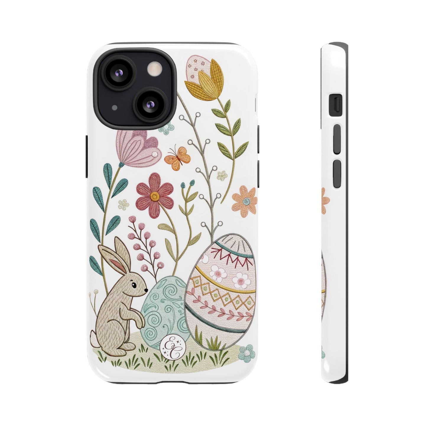 Bunny & Easter Egg Floral Tough Phone Case