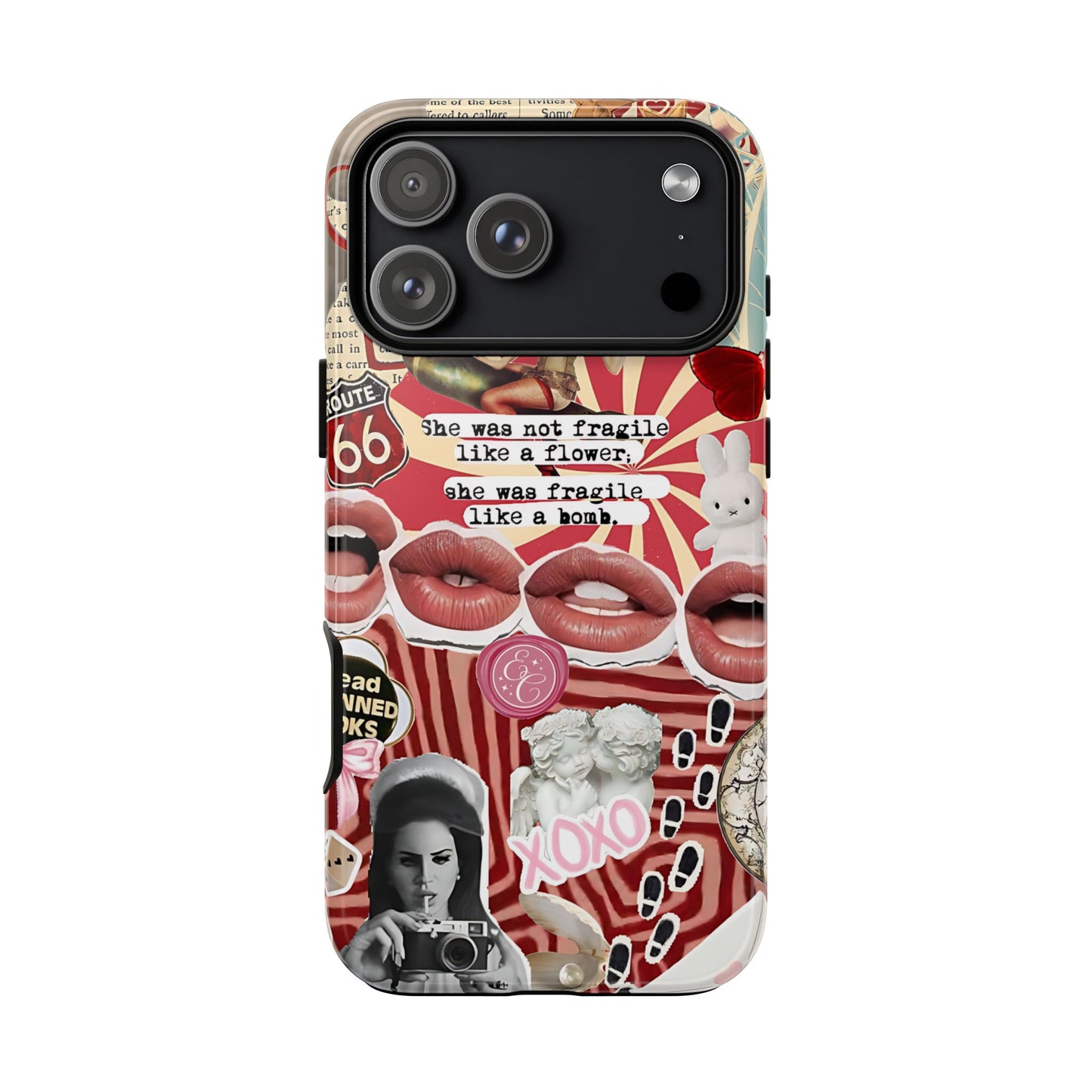 Retro Feminist Collage Tough Phone Case