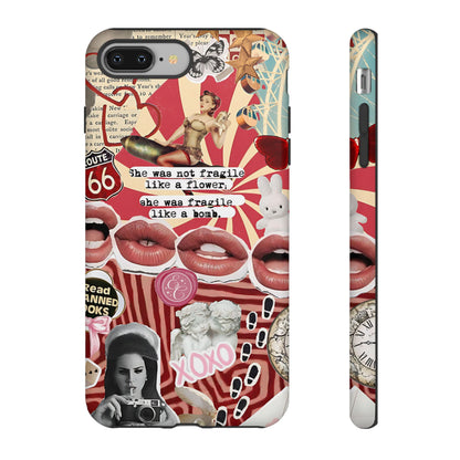 Feminine Aesthetic Retro Collage Tough Phone Case