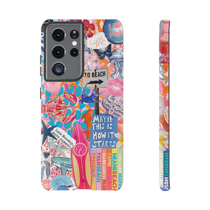 Colorful Beach Collage Tough Phone Case