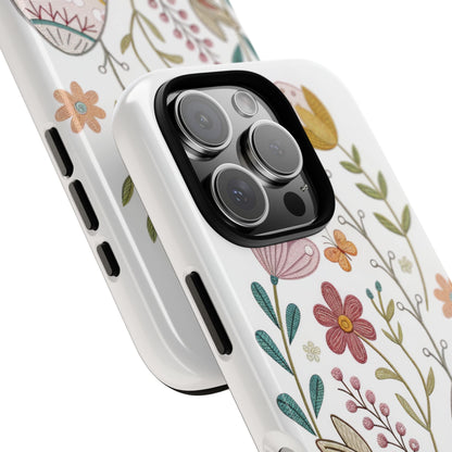 Bunny & Easter Egg Floral Tough Phone Case
