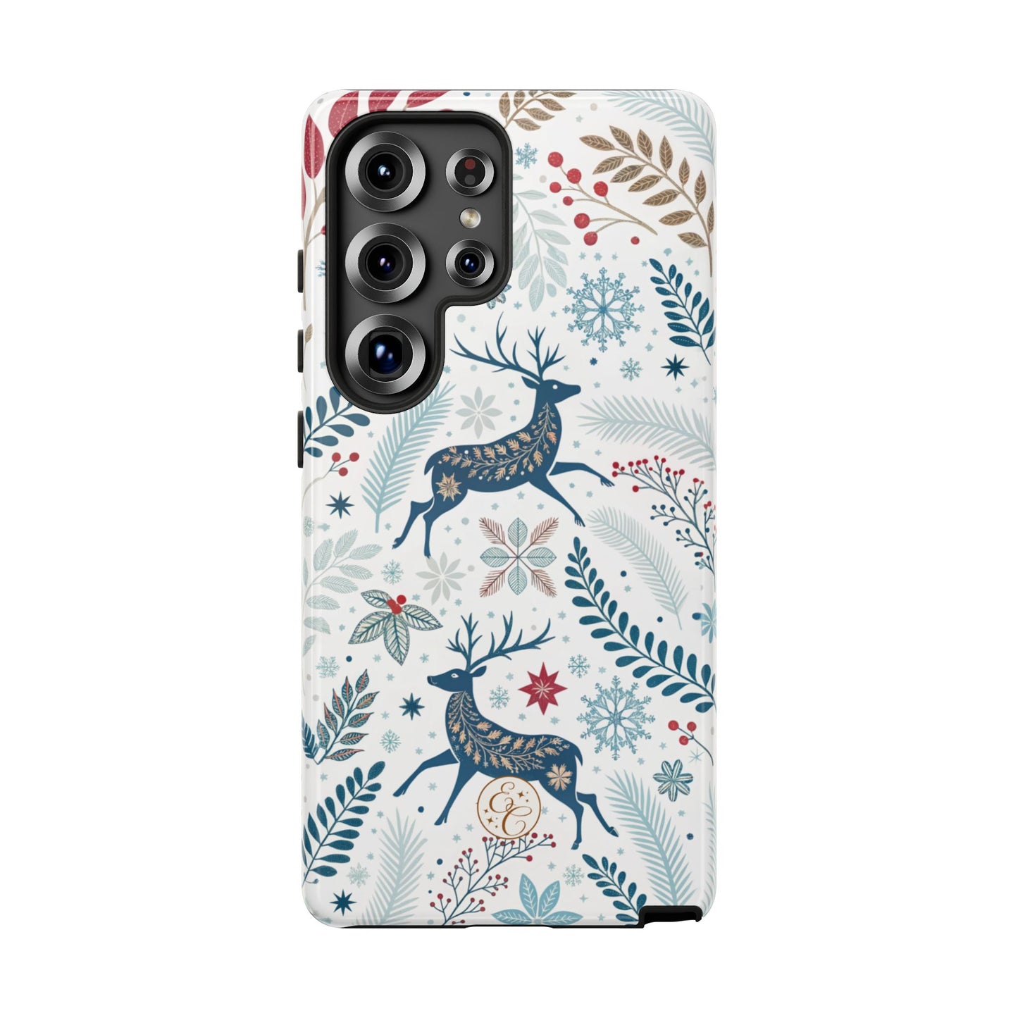 Blue Winter Deer Tough Phone Case
