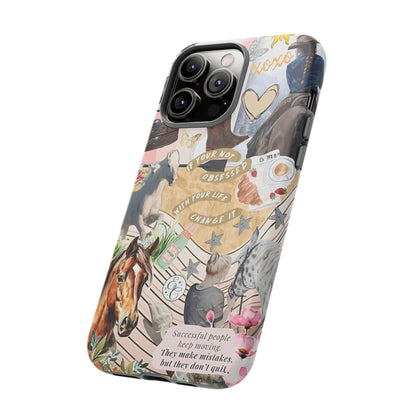 Equestrian Cowgirl Collage Tough Phone Case