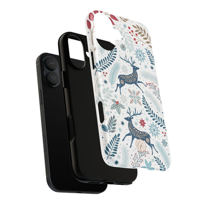 Blue Winter Deer Phone Case