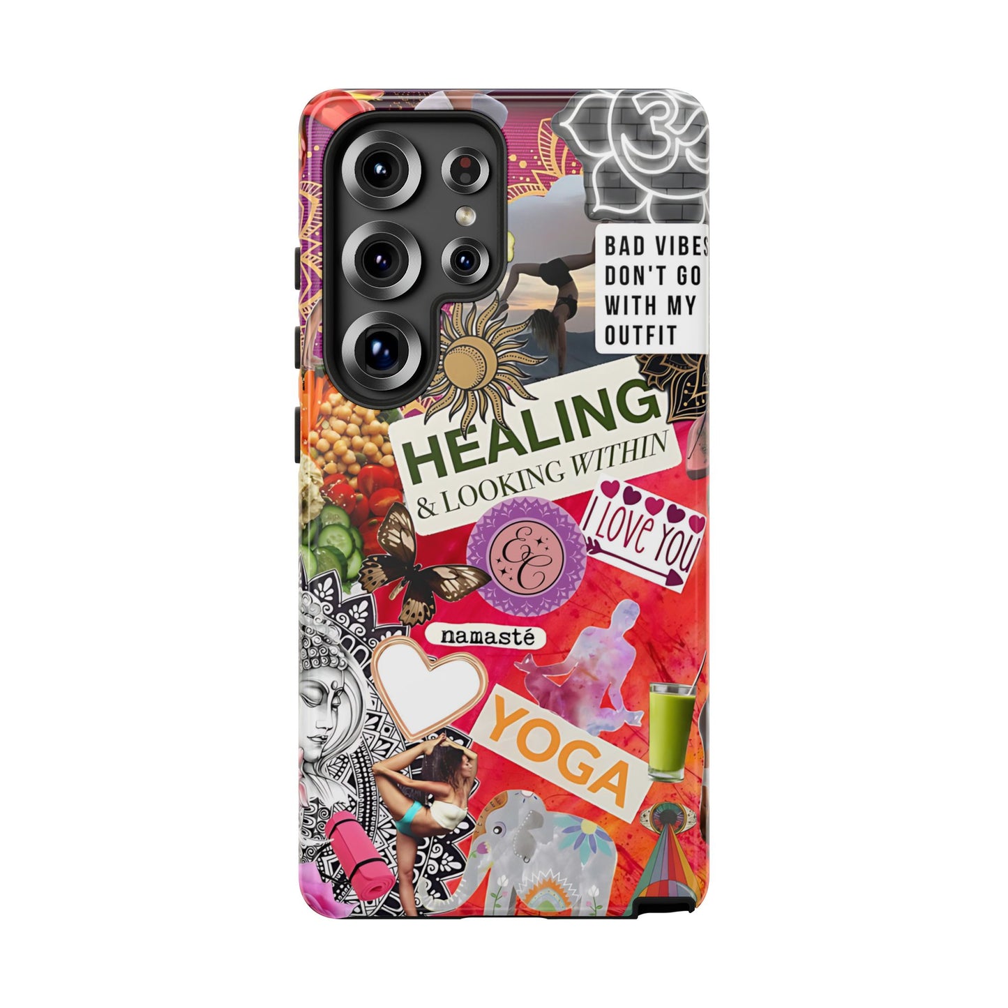 Yoga and Meditation Collage Tough Phone Case