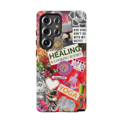 Yoga and Meditation Collage Tough Phone Case