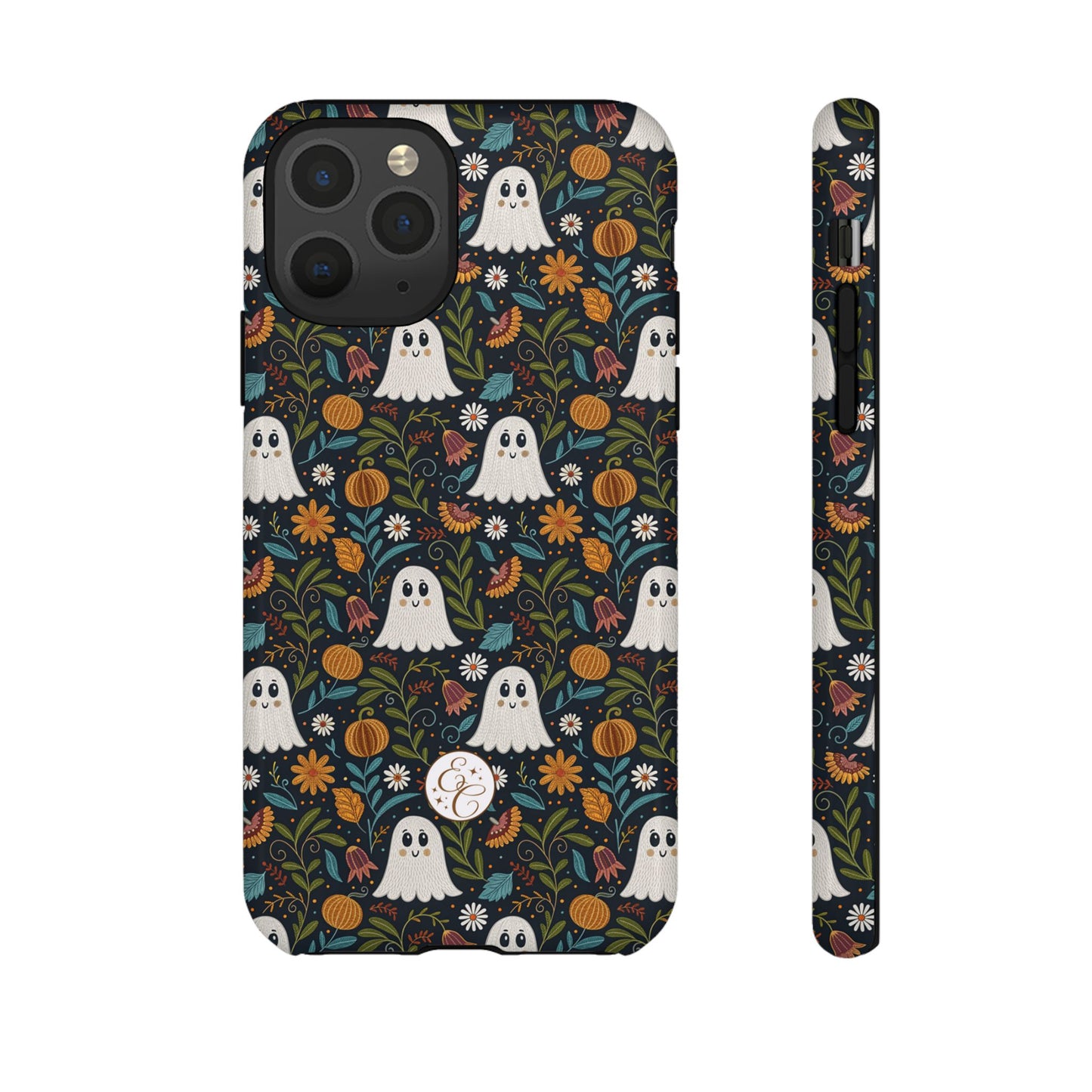 Boho Halloween Ghost Pattern Tough Phone Case