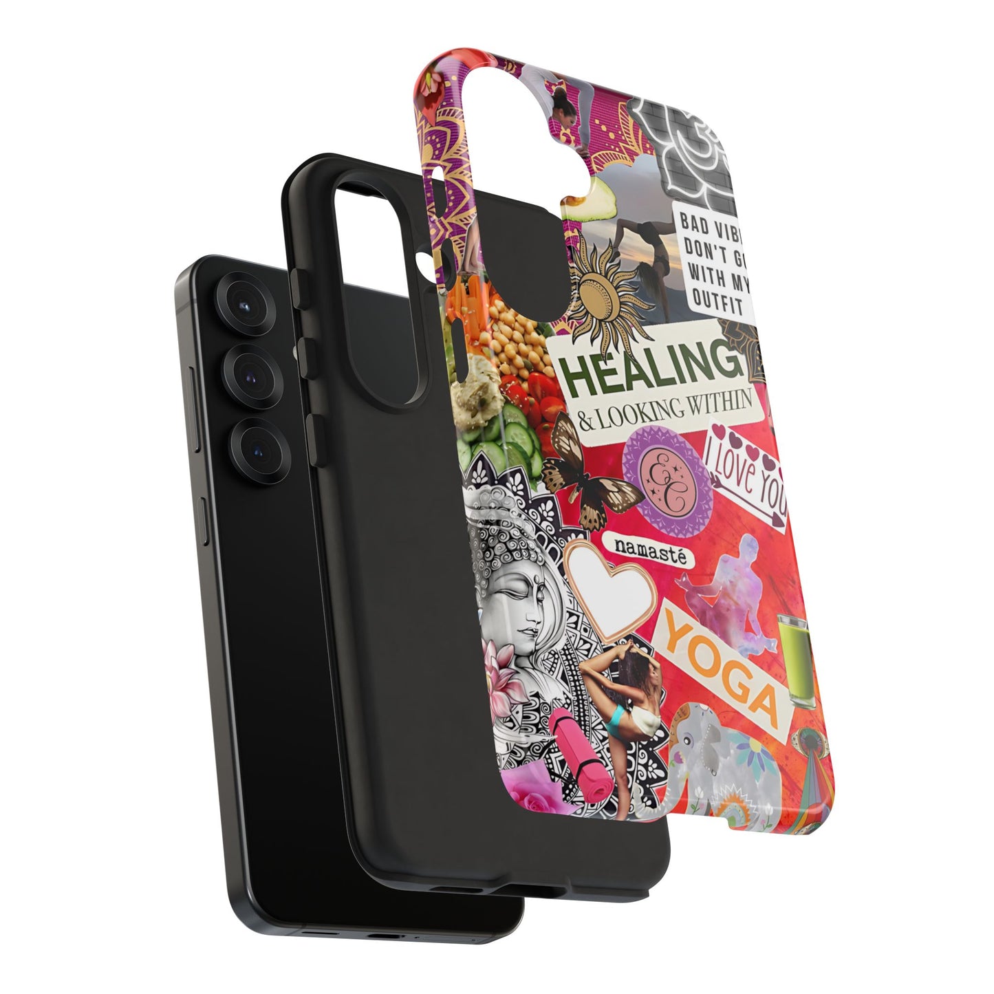 Yoga and Meditation Collage Tough Phone Case