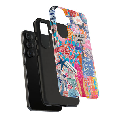 Colorful Beach Collage Tough Phone Case