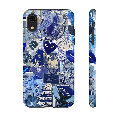 Blue Collage Tough Phone Case