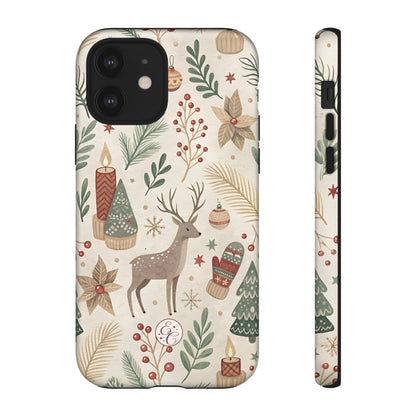 Rustic Christmas Reindeer Tough Phone Case