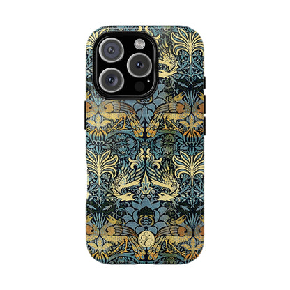 William Morris Peacock and Dragon Tough Phone Case