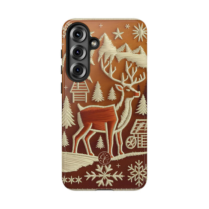 Rustic Reindeer Tough Phone Case