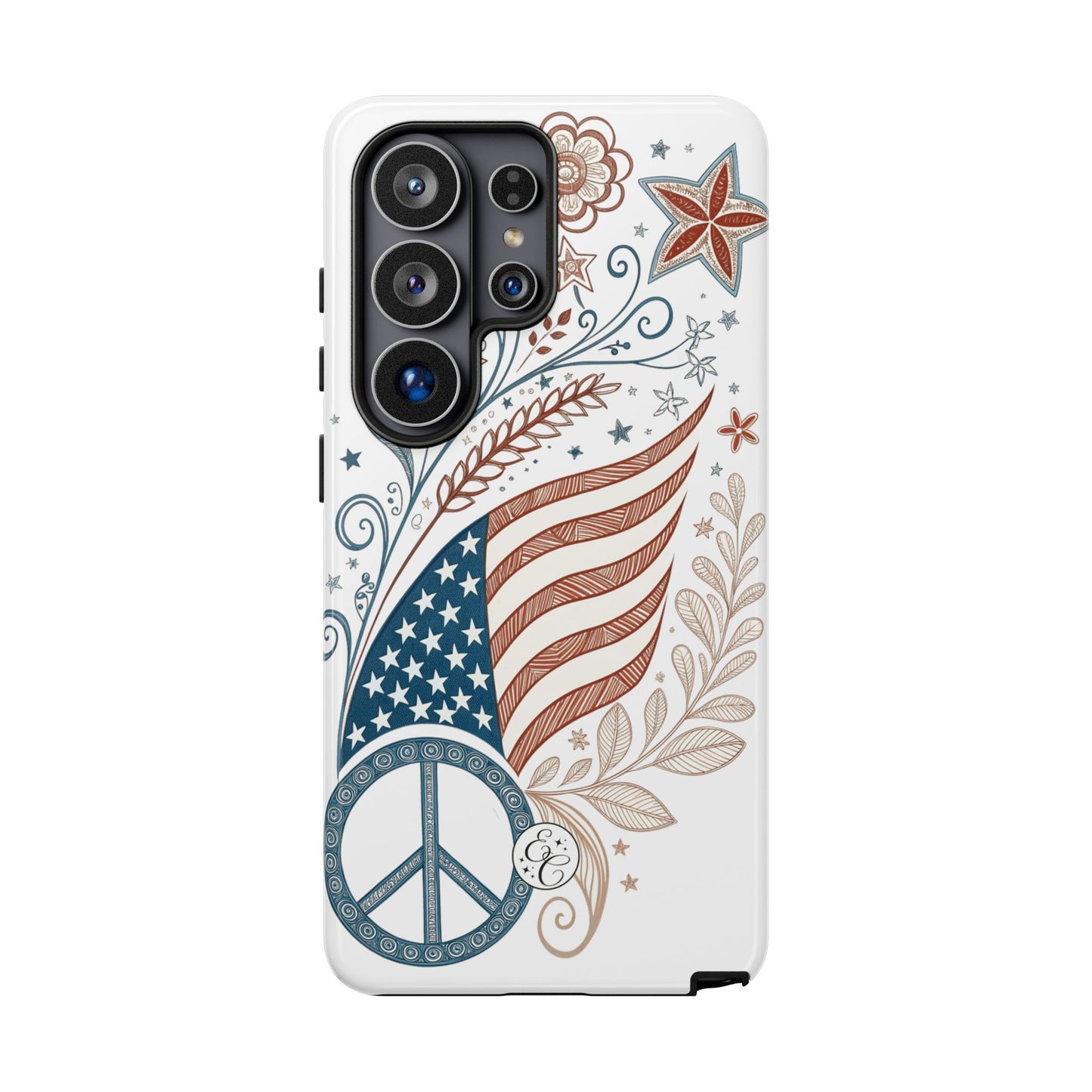 Boho American Flag Tough Phone Case