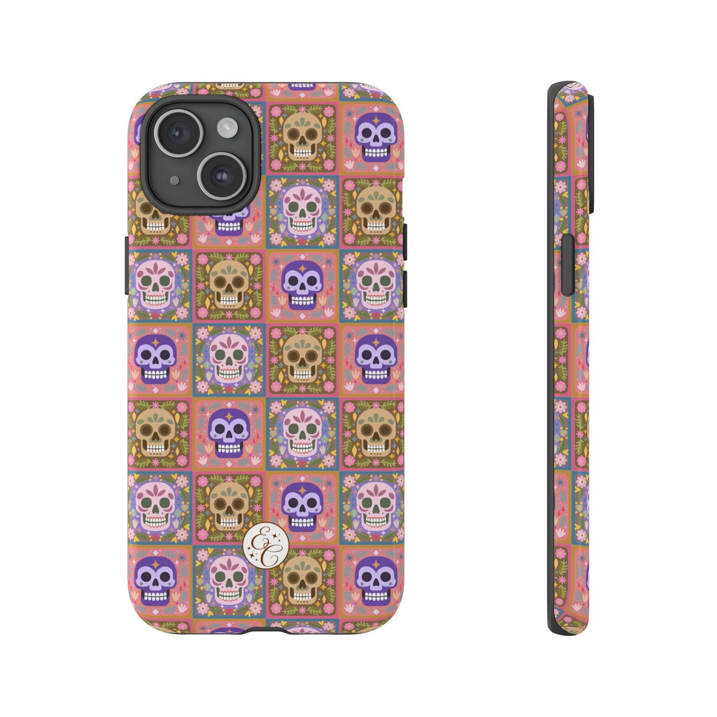 Sugar Skull Pattern Tough Phone Case