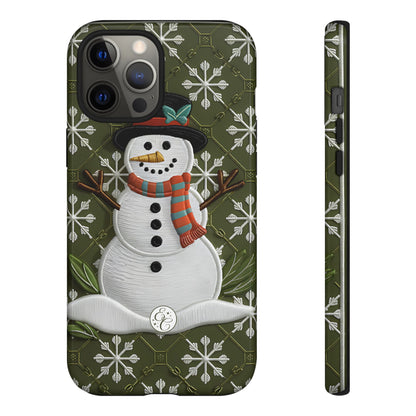 Christmas Snowman Tough Phone Case