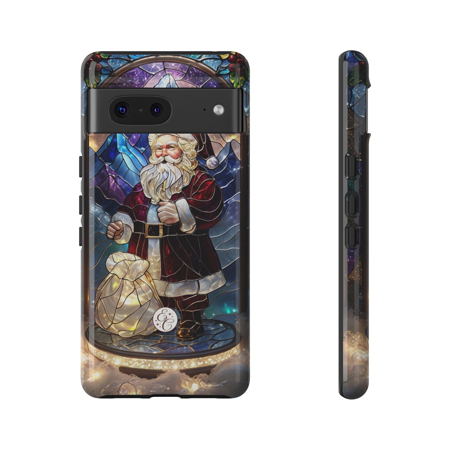 Santa Claus Stained Glass Tough Phone Case