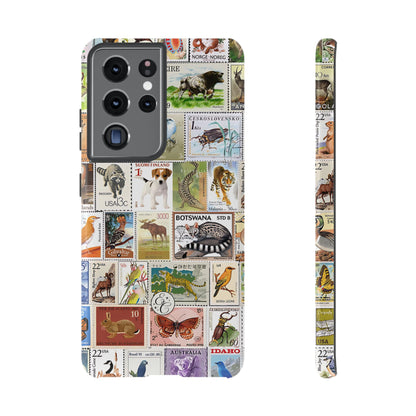 Wildlife Stamp Collage Tough Phone Case