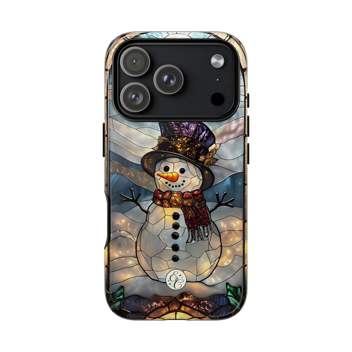 Snowman Stained Glass Phone Case
