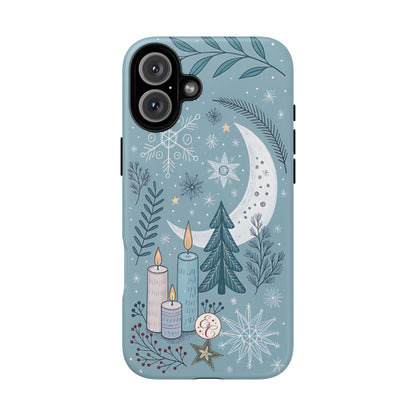 Winter Moon & Candles Tough Phone Case