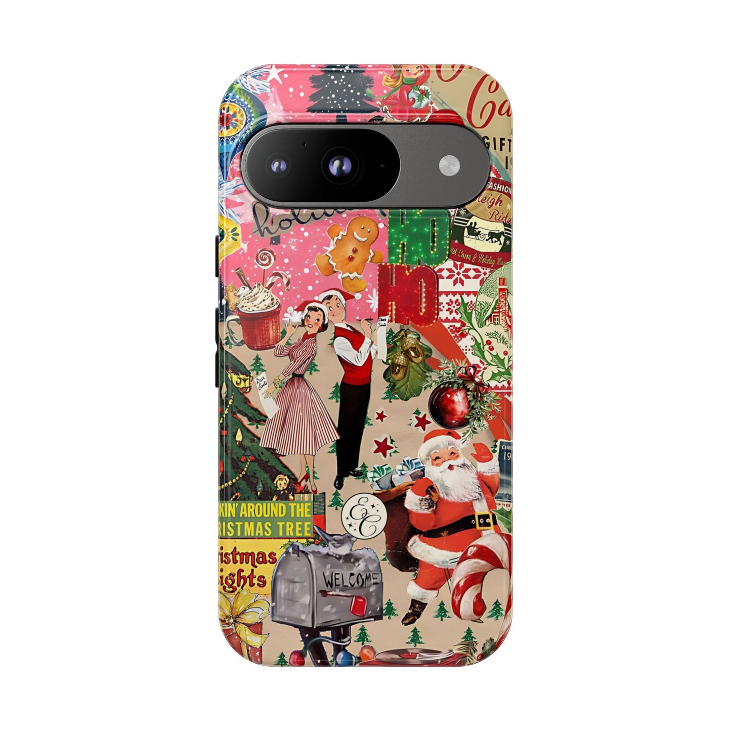 Vintage Christmas Collage Tough Phone Case