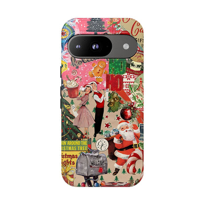 Vintage Christmas Collage Tough Phone Case